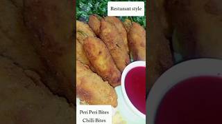 Resturant Style  Chilli bites  Peri Peri bites  Tasty recipe trendingshorts  trending videos [upl. by Madaih803]