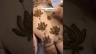 Back side mehandi design mehandi shorts mehndidesign bridal trending youtubeshorts [upl. by Antons]