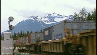 2007 CP Rail fast freight westbound Banff July  pure sound [upl. by Kina725]