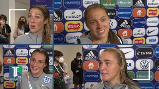 Georgia Stanway Ella Toone Mary Earps and Fran Kirby REACT to England WIN [upl. by Boaten]