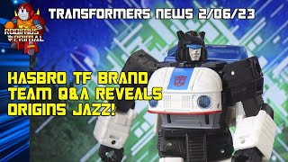 Hasbro Transformers Brand Team QampA Reveals Origins Jazz [upl. by Auqenes]