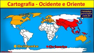 Cartografia Ocidente e Oriente  BNCC EF06GE02  EF09GE03  resumo para aulas [upl. by Eyak]