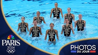 Artistic swimming splash longawaited medals and a hug from Snoop Paris Olympics Photos du Jour [upl. by Oterol392]