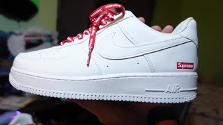 Supreme Air Force 1 From DHGate  Review  On Foot [upl. by Aronael791]