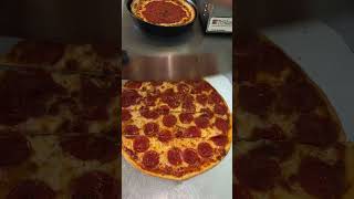 Our ultra crispy pepperoni pizza🍕 asmr pizzapizza fy pizzalover pizzatoppings food shorts [upl. by Acinet]