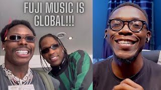 Travis Scott on Fuji Music⁉ AsakeTravis Scott  Active Reaction [upl. by Niro995]