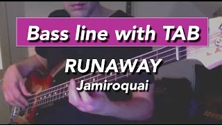 Jamiroquai Runaway bass lesson  How to play [upl. by Enner]