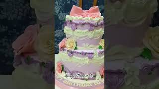 Pinky purple beauty birthdaycake trending cakedecorating birtdaycake shorts cake party [upl. by Ferna]