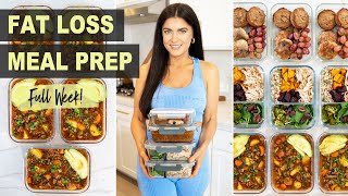 MEAL PREP FOR THE WEEK  super delicious healthy meals for weight loss  grocery list [upl. by Thorley]