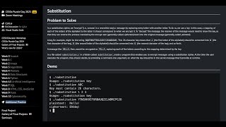 Harvard CS 50 Week 2  PSET 2  Substitution  Solution [upl. by Selinda]