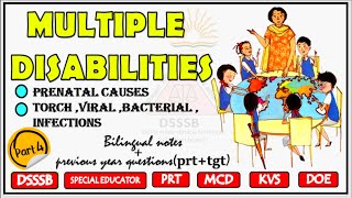 Multiple disability in Hindi  Prenatal causes Torch  पूरी जानकारी के साथ dsssb specialeducator [upl. by Radke73]