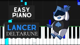 Lancer EASY Piano Tutorial  Deltarune [upl. by Eihcir]