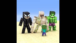 Help baby Steve beat Venom Hulk and Iron Golem  Transform watch 👍 [upl. by Ashti]