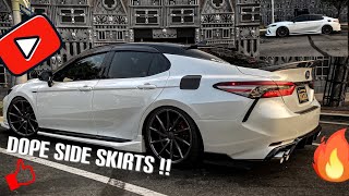 New Side Skirts Installed MTXSE26 Toyota Camry 2019 2018 20 Yofer Unboxing Install Review Walkaround [upl. by Ardena867]