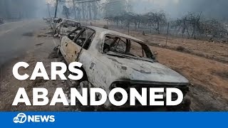 Camp Fire Burned abandoned cars after thousands flee Butte County wildfire [upl. by Gebler]