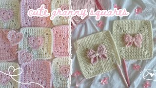 how to crochet cute granny squares ౨ৎ♡  beginnerfriendly with or without magic ring [upl. by Aistek]