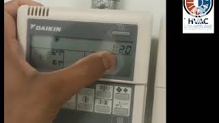 DAIKIN VRV thermostat timer settings function [upl. by Ayeki867]