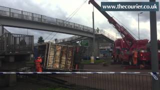 Lorry removed after accident on Kingsway in Dundee [upl. by Dunseath]