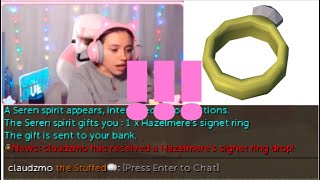 Getting a Hazelmere Signet Ring on Stream live reaction [upl. by Jeth561]