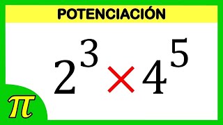 Potenciación  Multiplicación de potencias con diferente base y diferente exponente [upl. by Herrah743]