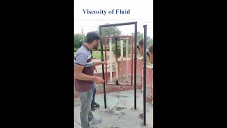 Viscosity of Fluids Experiment with students shorts [upl. by Heigl175]