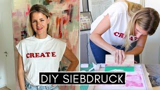 Linda lernt Siebdruck TShirts selber bedrucken Screenprinting DIY für Anfänger [upl. by Nuawad]