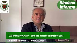 Roccapiemonte SA  Aggiornamenti dal sindaco Pagano 211024 [upl. by Asihtal]