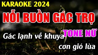 Nỗi Buồn Gác Trọ Karaoke Tone Nữ  Fm  Karaoke Tuyệt Phẩm  Beat Mới [upl. by Nileuqay]