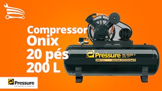 Compressor Onix 20 pés 200 Litros 175 Libras Trifásico PRESSURE  Loja do Mecânico [upl. by Noella533]