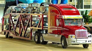 LARGE RC SCALE MODEL TRUCK COLLECTION AMAZING MODEL TRUCKS IN MOTION RIDE DEMONSTRATION [upl. by Poliard]