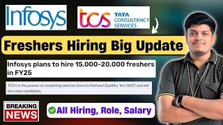 🔥Infosys Plans to Hire 1500020000 Freshers  All Roles Salary  TCS Hiring Updates  20212025 [upl. by Einnek]