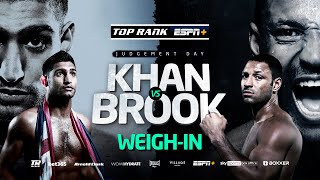 Amir Khan vs Kell Brook  WEIGHIN  FIGHT SATURDAY ESPN IN US SKY SPORTS BOX OFFICE IN UK [upl. by Verdi]