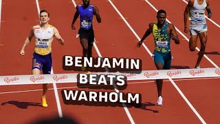 Rai Benjamin FINALLY Takes Down Karsten Warholm To Win 400m Hurdles At 2023 Prefontaine Classic [upl. by Ashleigh]