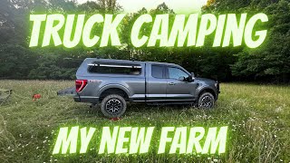 Truck Bed Camping on my new 60 acre farm in WV [upl. by Analem]