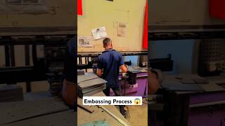 Embossing process in Hydrolic brake press machine youtubeshorts manufacturingengineering shorts [upl. by Stead]