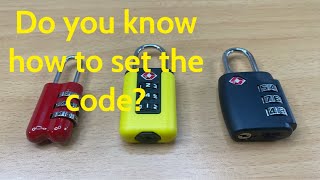 How to set TSA Custom Code Lock 3 Digits Dial Tutorial [upl. by Drhacir]