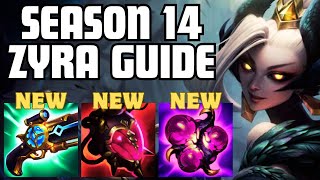 CRAZY ZYRA SUPPORT BUILD IS OP SEASON 14 ZYRA GUIDE [upl. by Sudnak127]