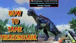 Ark mobile  dino tame series gameplay  how to tame therizinosaur  max level arksurvivalevolved [upl. by Nyrroc]