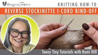 Knitting Howto Reverse Stockinette Stitch ICord BindOff Teeny Tiny Tutorials Bind Offs [upl. by Eneliak]