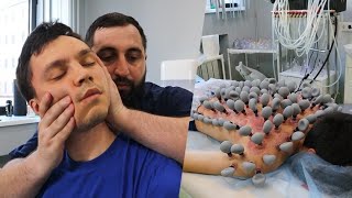 Strong chiropractic adjustments cupping and intense back massage ASMR [upl. by Eniarral390]