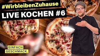 FLAMMKUCHEN selber machen  🔴 KOCH LIVE mitmir 6  einfachgeschmack [upl. by Ylluz]