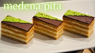 NAJBOLJA MEDENA PITA SA KREMOM OD GRIZA HONEY LAYERED CAKE [upl. by Teressa]