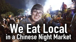 We Eat Local  the Xishuangbanna Night Market  Dai People in China [upl. by Ellehcar610]