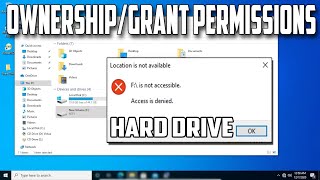 How To Take Ownership and Grant Permissions of Entire Hard Drive in Windows 10 PC or Laptop [upl. by Notfilc573]