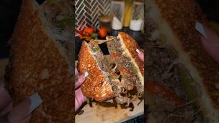 The Best grilled cheese Philly 🔥 phillycheesesteak food cooking [upl. by Hashum412]