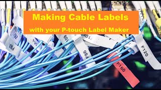 Make Cable Labels with your PTH110 Brother Ptouch Label Maker  flag cables like a pro [upl. by Domash]