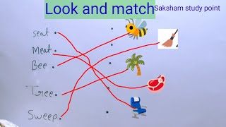 look and match with the correct spellinglong sound words match the spelling with correct picture [upl. by Isidore]