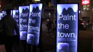 Benjamin Moore TIFF 2011 Walking Billboard Campaign in Toronto [upl. by Thorner]