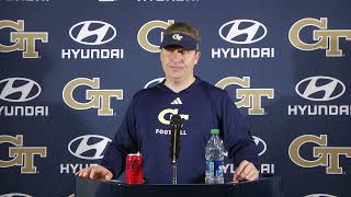 GT Football 2024 Spring Practice Day 2  Offensive Coordinator Buster Faulkner Media Availability [upl. by Silisav]