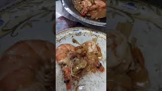 udang saus tiram katanya😅😅 food udangsaustirammakananenak [upl. by Caldeira]